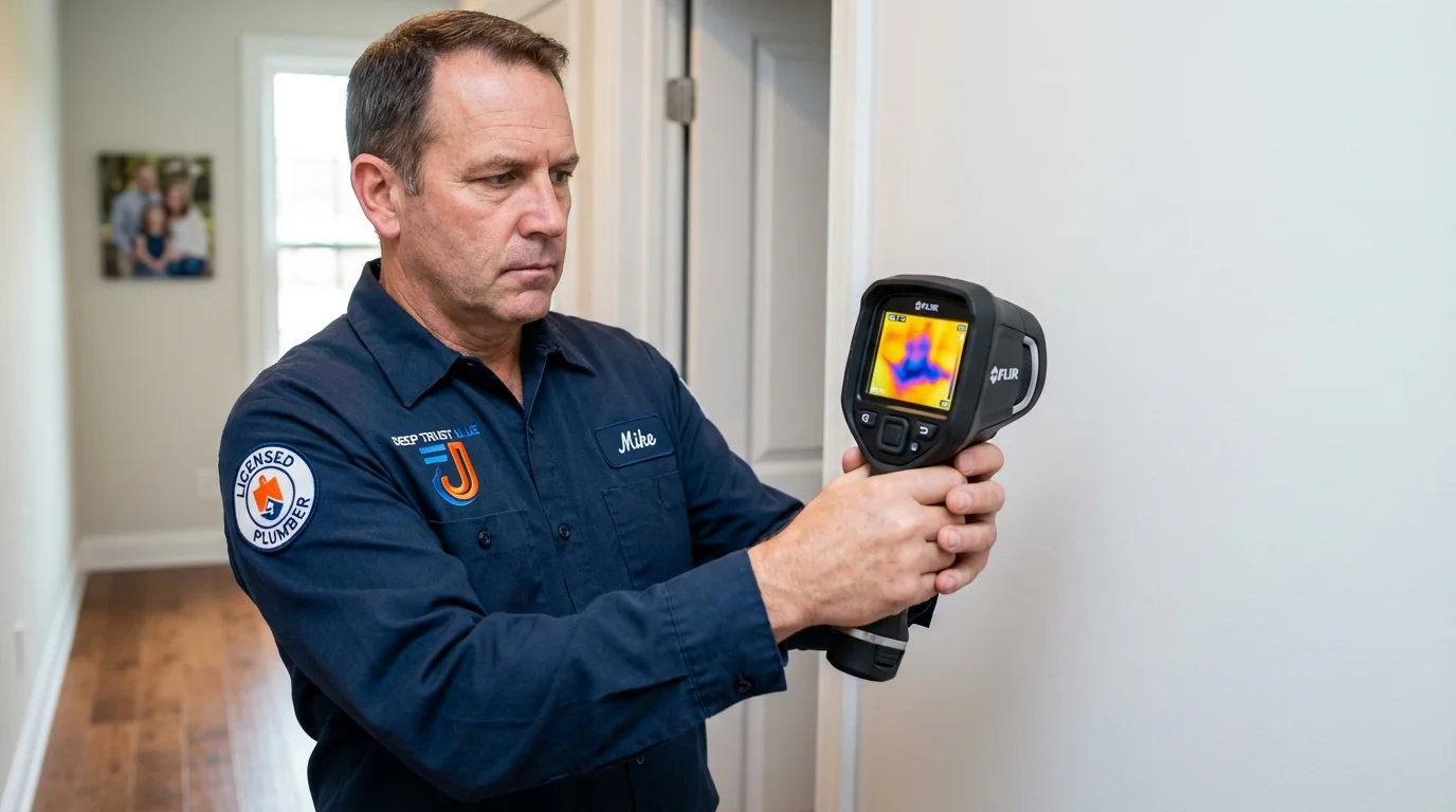 Thermal imaging leak detection by Johns Plumbing LLC in Gibsonville